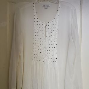 🌼 Coldwater creek smocked blouse size large